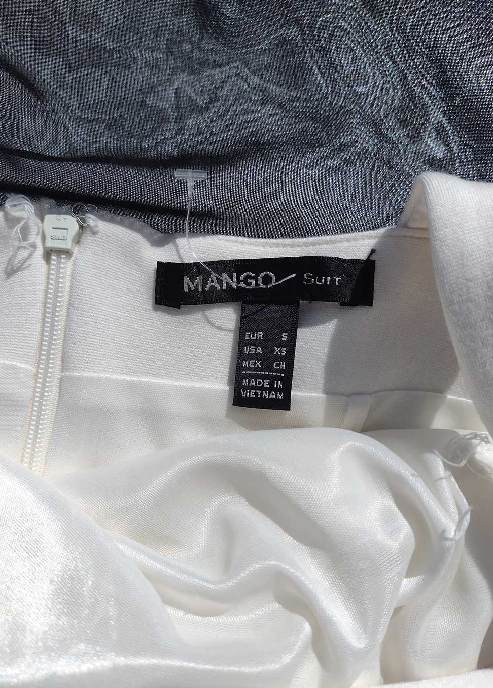 Короткое белое молочное облегающее платье Mango S размер