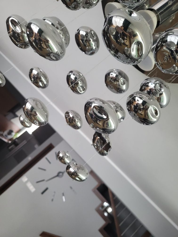 Lampa sufiowa kule chromowane