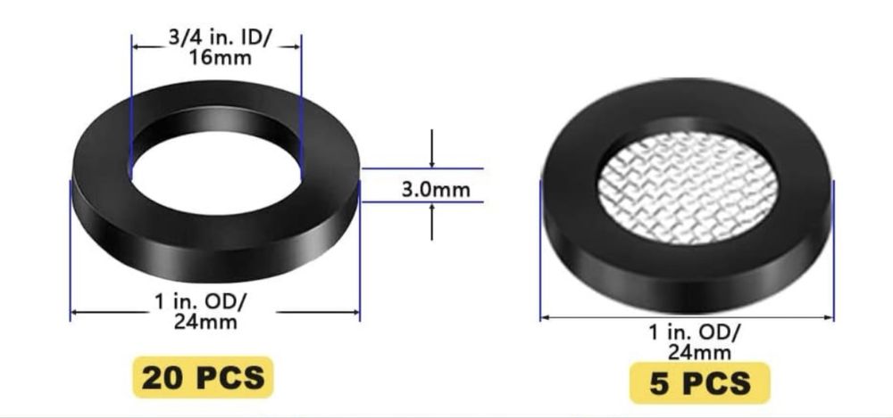 O- ringi Gumowe podkładki do kranów