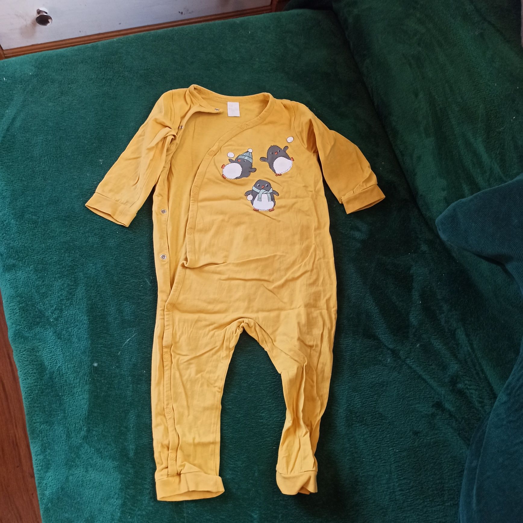 3 pajace śpiochy H&M pingwiny