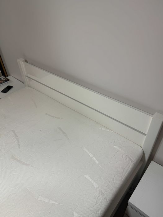 Łóżko dwuosobowe 140x200 AGATA z materacem - KOMPLET Z BODZIO Jak nowy