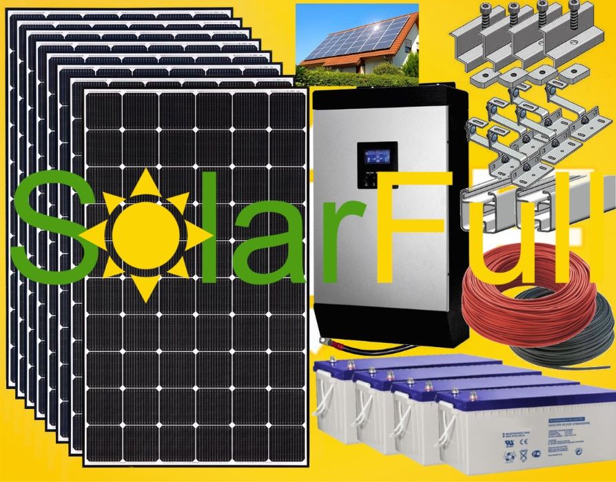 Kit – Novo painel solar 550w - Monocristalino 5 Kwh 10kw Prod. 5500