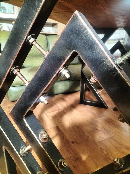 Stół Loft metal drewno