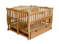 Ліжко для Немовлят _ Кроватка для Двійнят \ Ліжечко Букове для двійні.