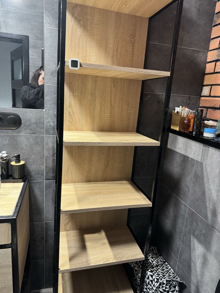 Meble do lazienki szafka nadblatowa i regal
