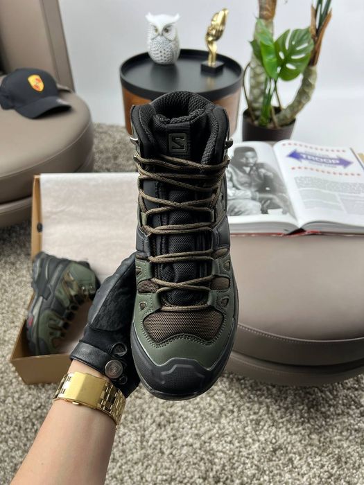 Мужские зимние кроссовки Salomon Quest 4 Gore-Tex Khaki 41-46 р