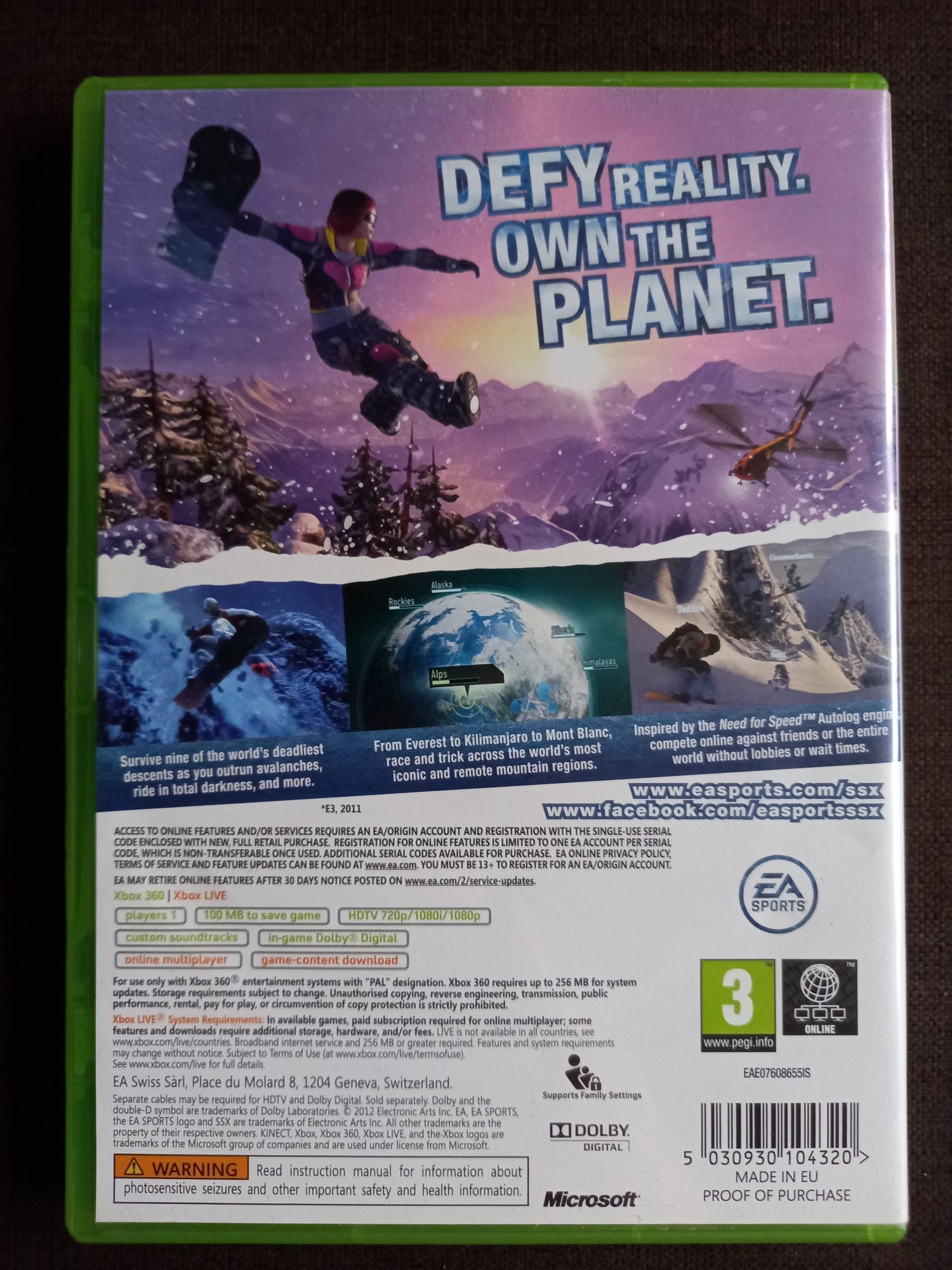 Gra SSX na konsolę xbox 360 Snowboard