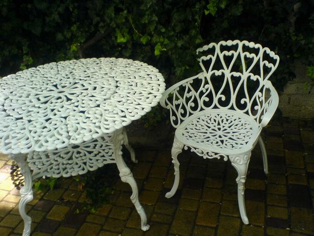 Садовая мебель, комплект кресло стол кресло, металлическая (стул)