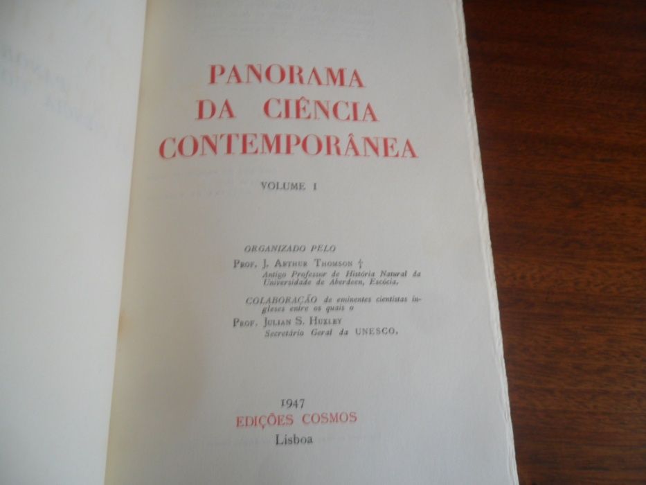 "Panorama da Ciência Contemporânea" - 4 Vol de Prof. J.Arthur Thompson