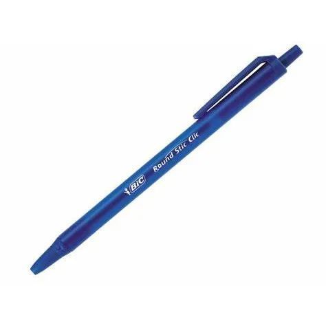 Bic Round Stic Clic Długopis Automatyczny Medium Niebieski - 5 Sztuk