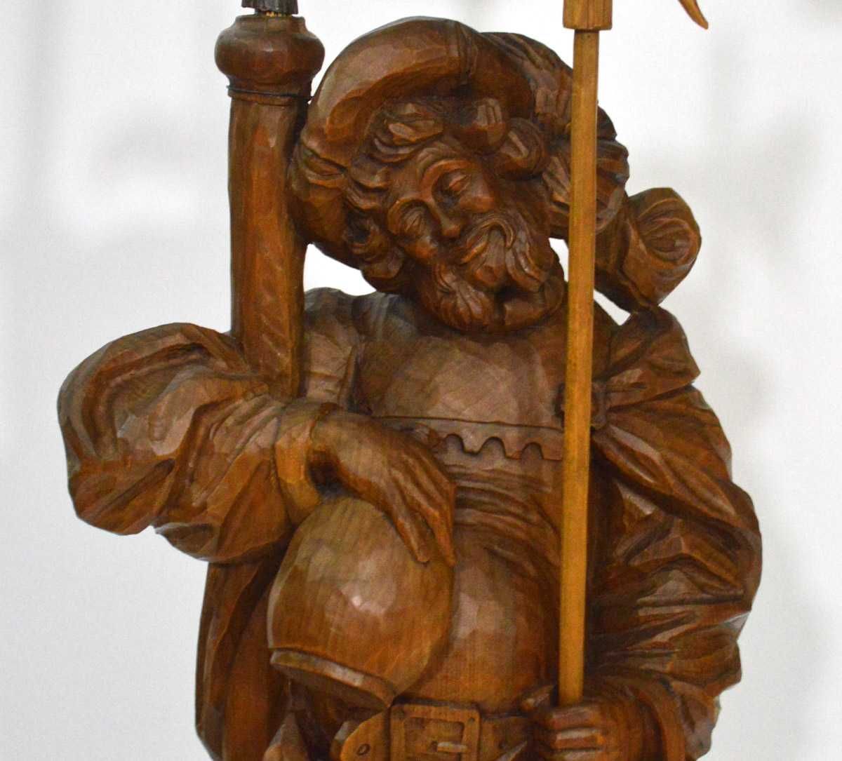 Latarnik 133 cm Drewno figura rzeźba /Meble Stylowe Grodzisk Maz