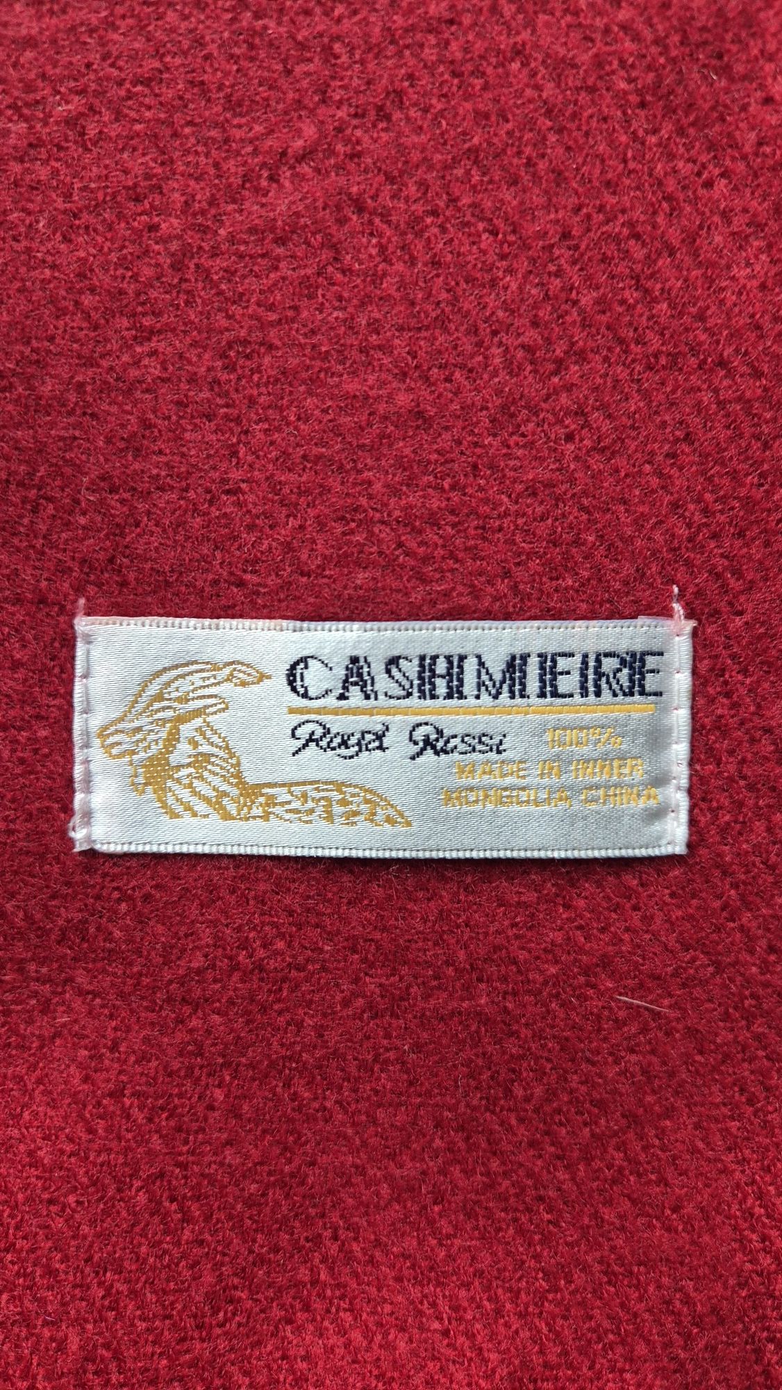 Szalik szal czerwony damski męski 100 kaszmir cashmere czerwony