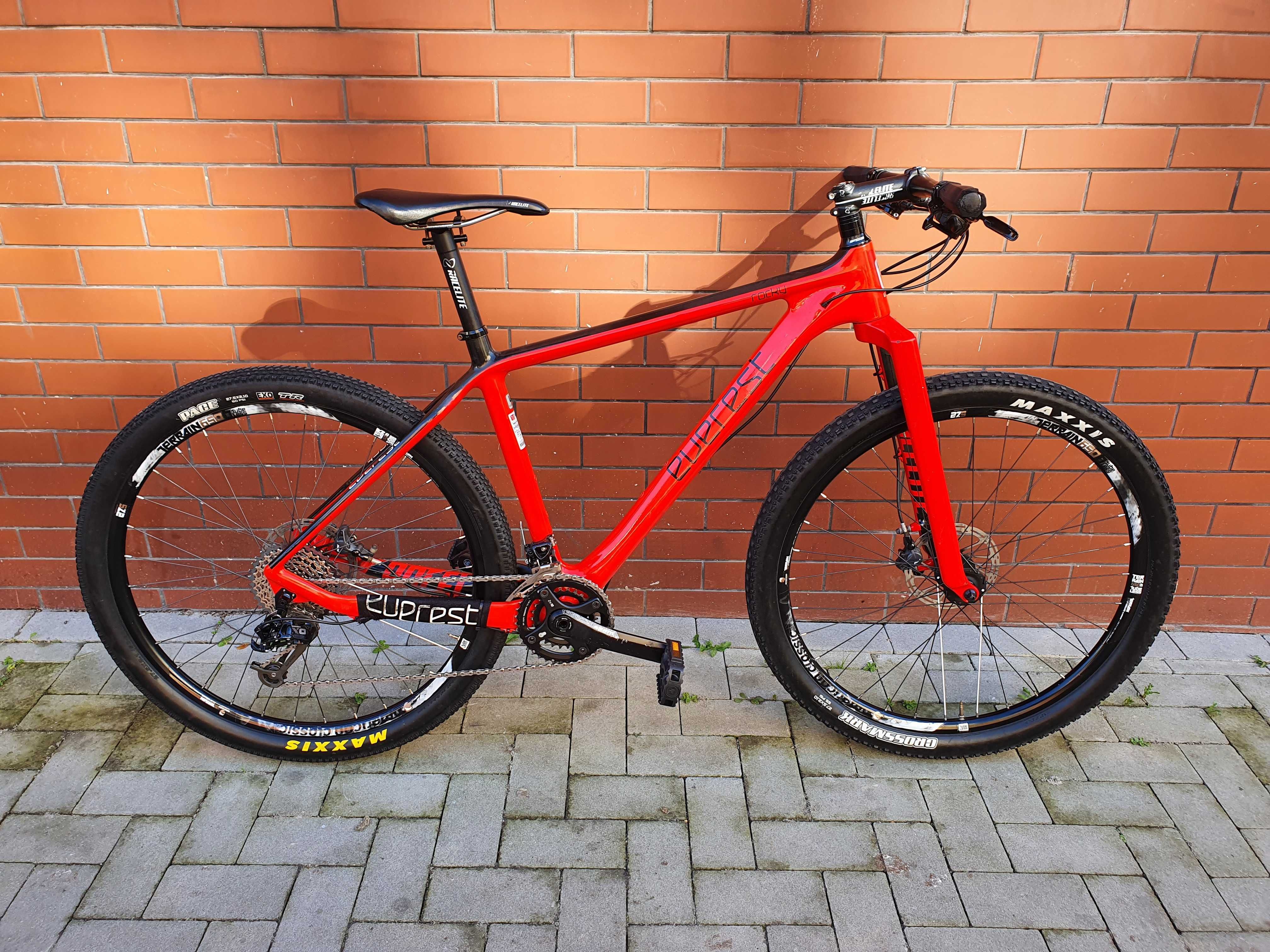 EVEREST ROCKY/Carbon/SramX0-2x10/rozm.19"waga 9,5 kg Koła 27,5"