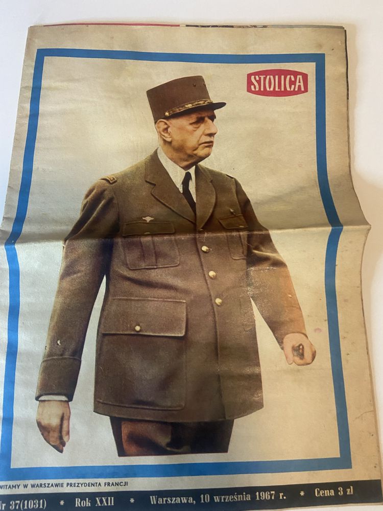 Stolica magazyn ilustrowany  stara gazeta witamy de Gaulle 1967 rok