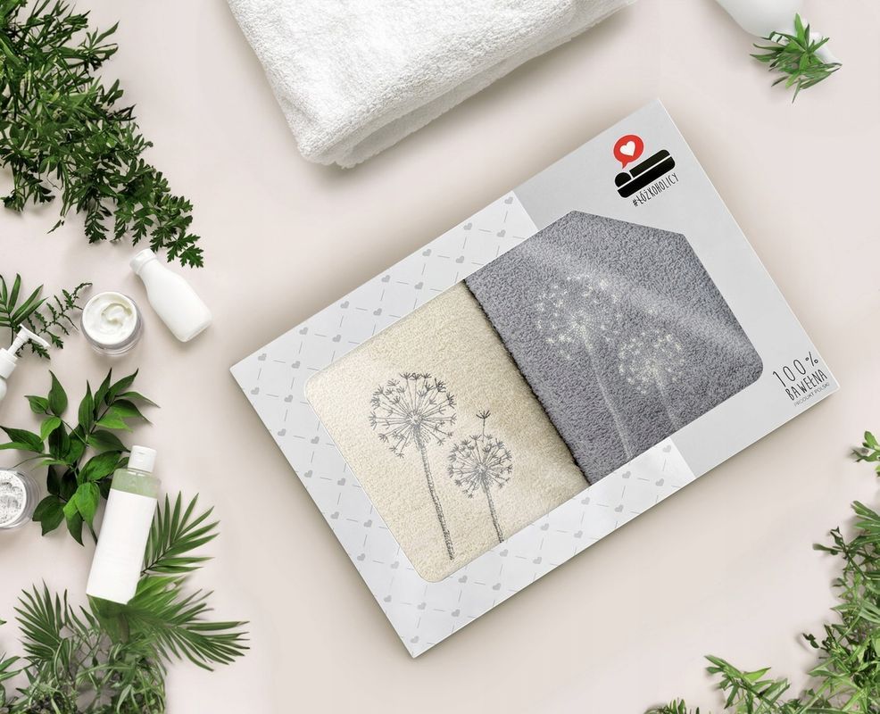 Komplet Ręczników Prezent Frotte 2szt 70x140 Luba zestaw