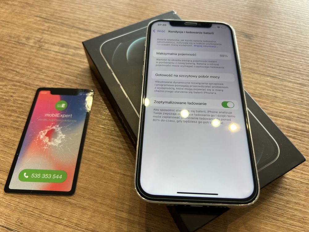Telefon iPhone 12 Pro 128gb 100%baterii z gwarancją mobilExpert