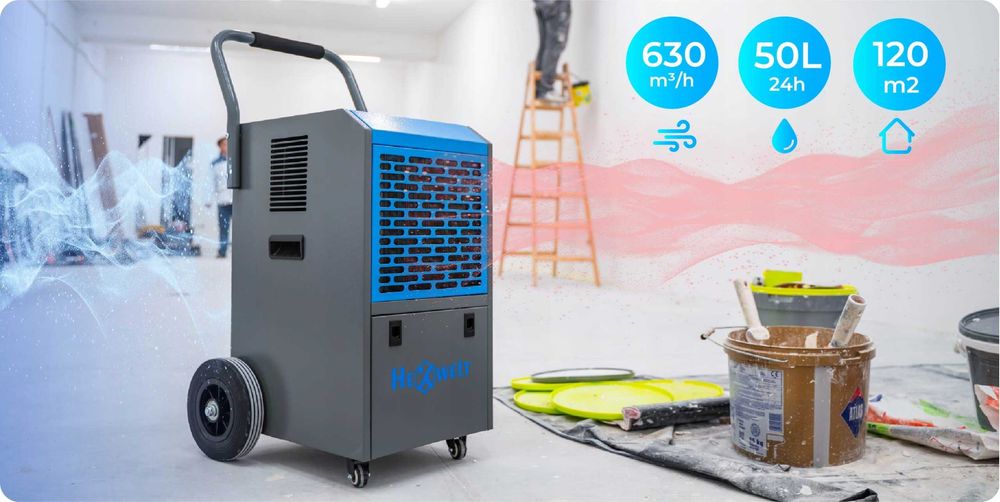 Przemysłowy pochłaniacz wilgoci 650W  osuszacz powietrza 50L/24H