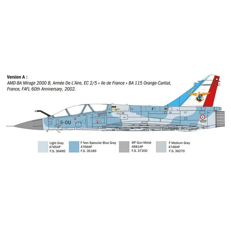 Italeri 90023 model 1:72 samolot MIRAGE 2000 B/D