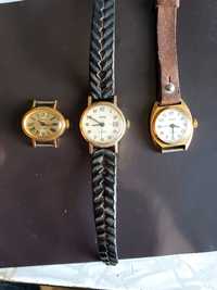 3 pozlacane zegarki Zaria
