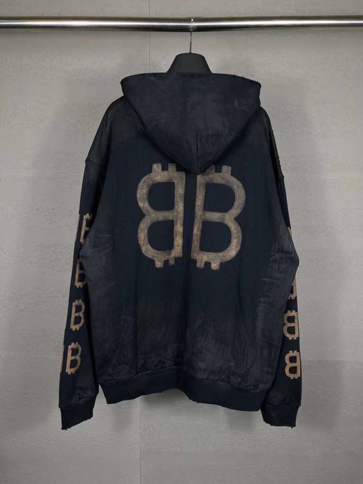 BALENCIAGA Crypto bitcoin худи мужское балахон женское оверсайз