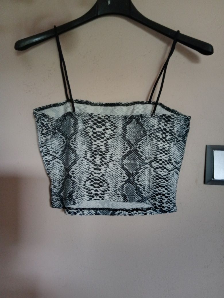 SHEIN Privè Crop top Cami z nadrukiem skóry węża  xxs- xs- s