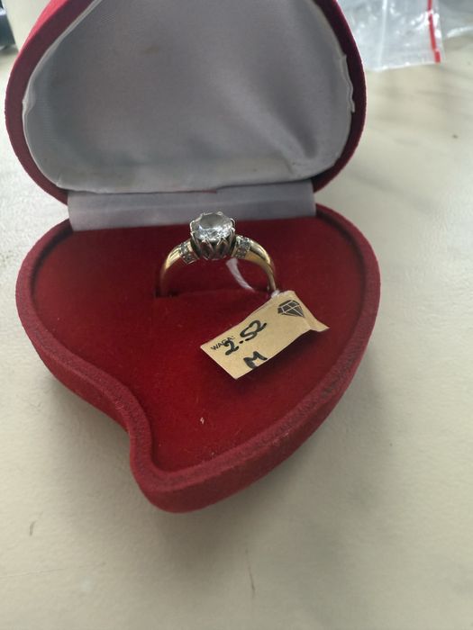 Pierscionek zareczynowy r.13 zloty zloto 585 14K obraczki slubne zlote