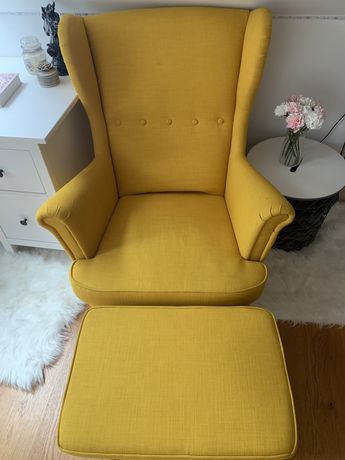 Fotel Ikea z podnóżkiem