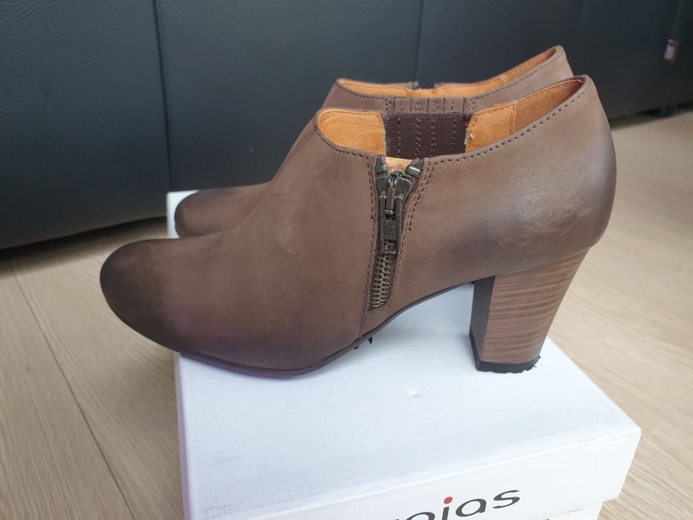 Buty 36/23,5cm Wojas skóra naturalna/ nubuk brąz damskie