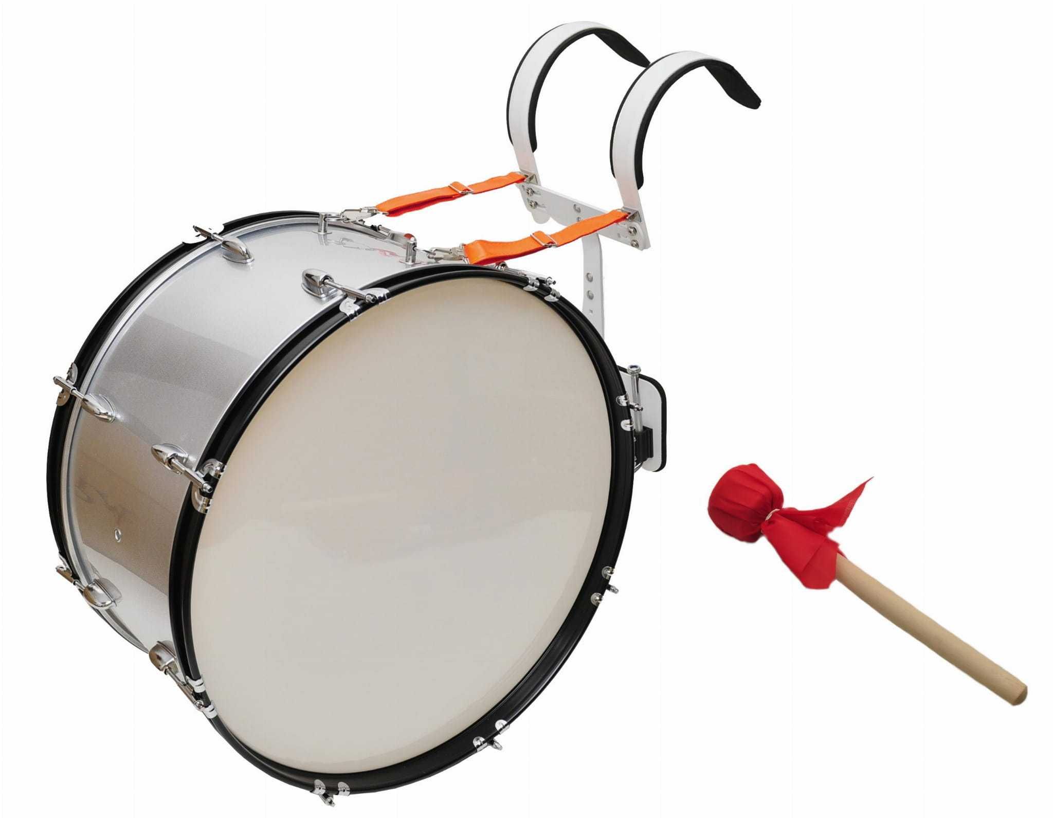 Bęben marszowy z nosidłem 24''X12'' + pałka