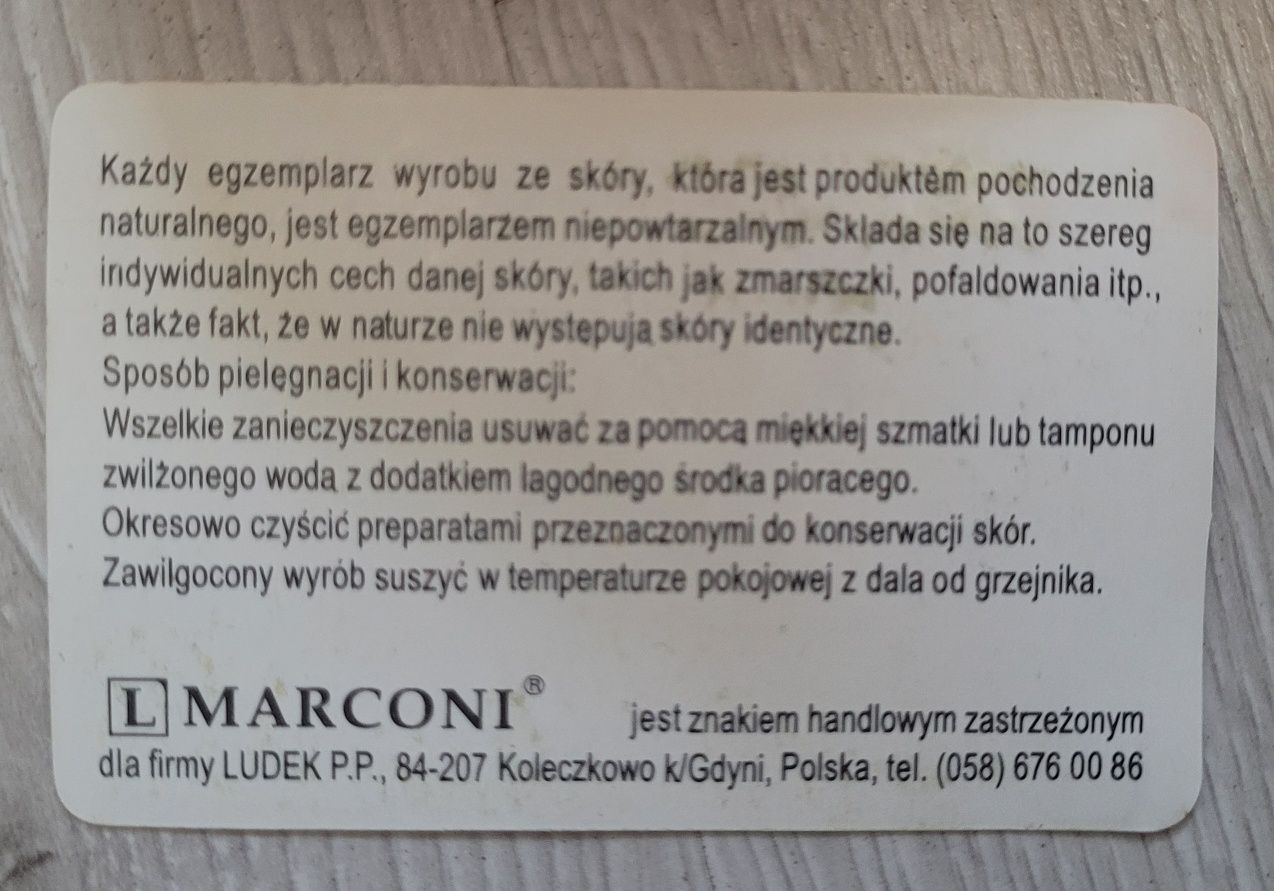 Portfel damski MARCONI skórzany czerwony portmonetka