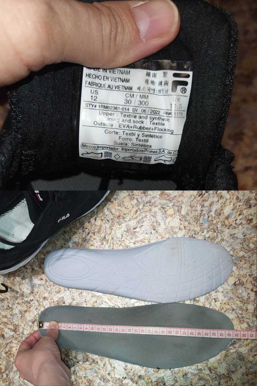 Кроссовки мужские Fila Trazoros р.46 (30 см) Оригинал