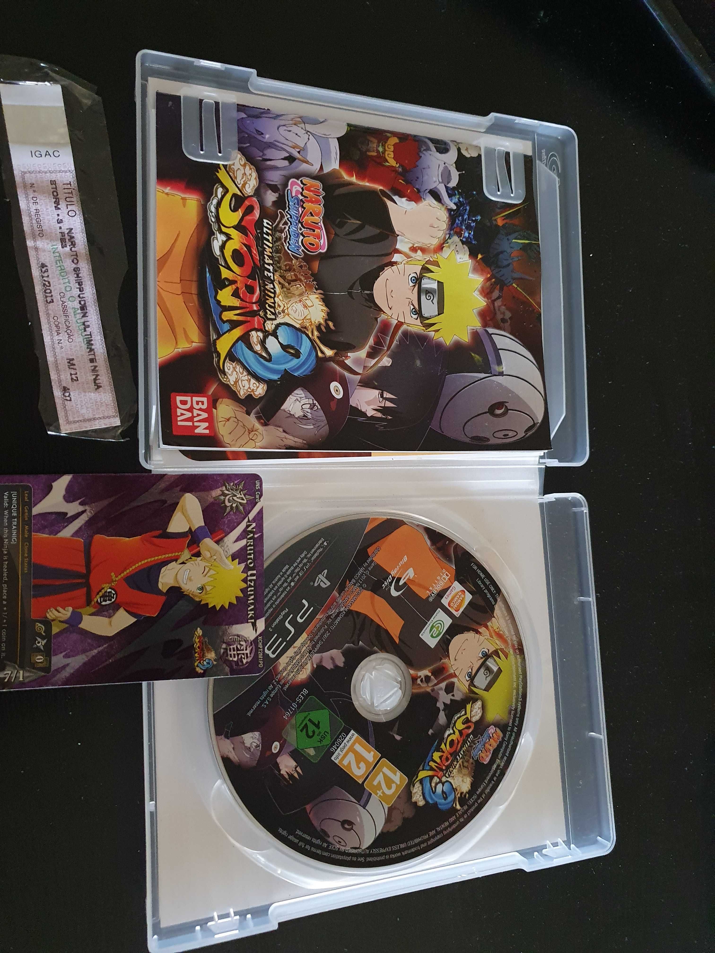 PS3 - Naruto Shippuden: Ultimate Ninja Storm 3 com carta do Naruto
