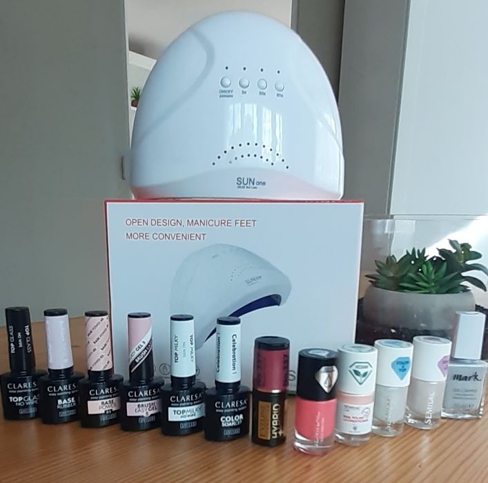 Lampa SunOne UV 24/48 W +7 lakierow Claresa UV + 5 zwykłych  Semilac