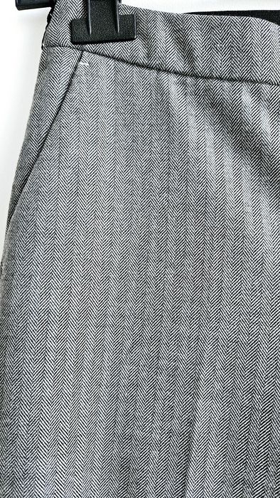 Szare eleganckie spodnie jodełka garniturowe kant XS 34 S 36 casual