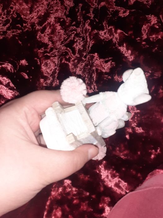 Фигурка статуэтка мышка на санях мышь зимняя новогодняя