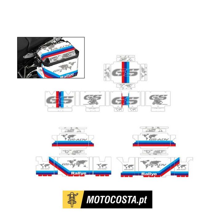Autocolantes Proteção Malas Alumínio BMW R1200GS R1250GS Adv - PVC