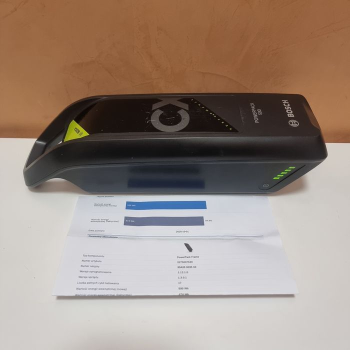 Część do roweru Bosch BATERIA Bosch PowerPack 500wh 13.4ah 17 CYKLI