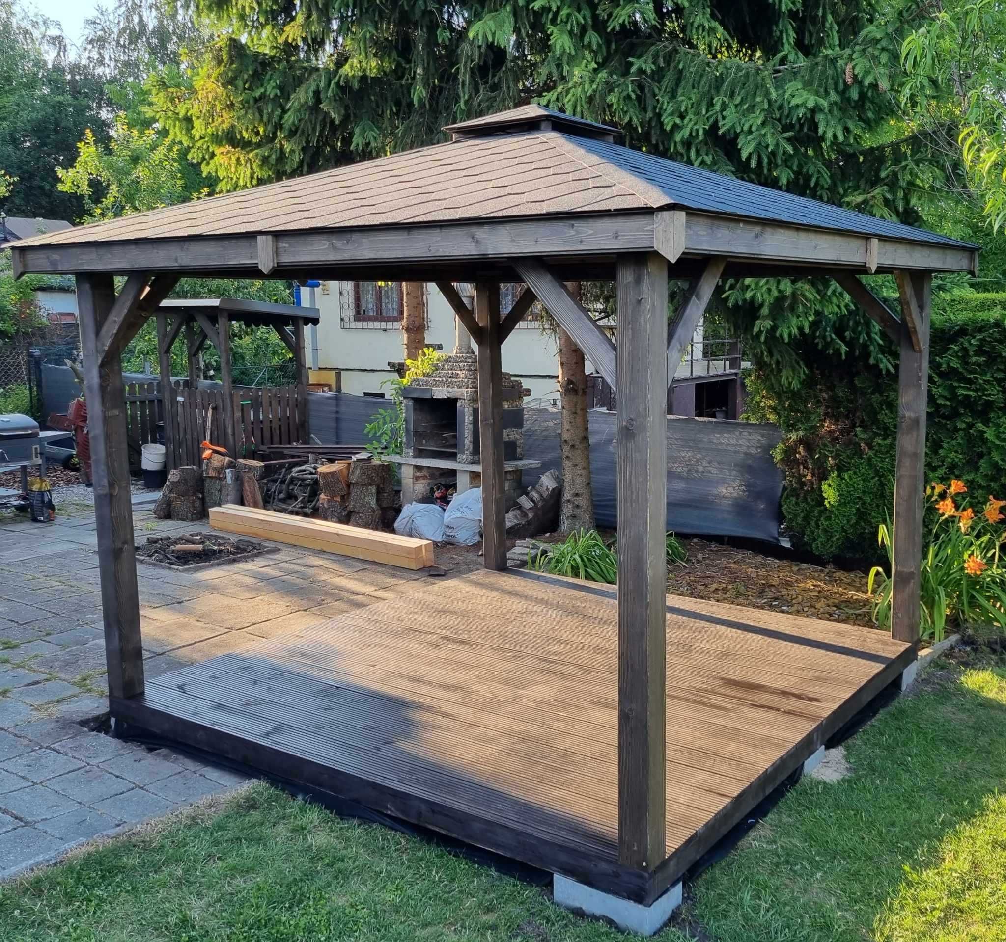 Altana ogrodowa MALTA 3x3  altanka wiata pergola zadaszenie słupy12x12