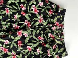 Spodnie KappAhl - szerokie w piękny wzór w kwiaty XS