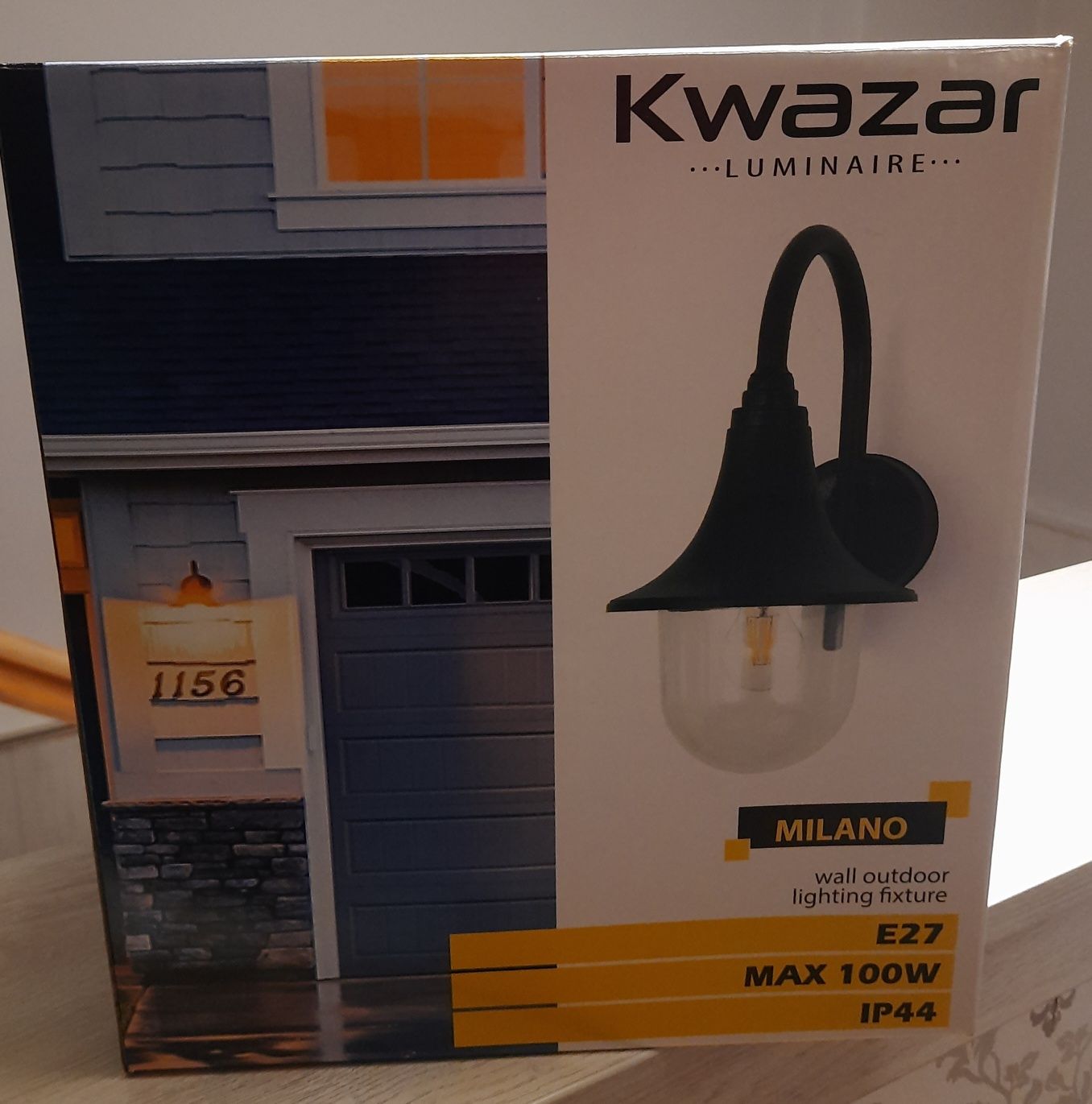 Kinkiet ogrodowy Kwazar Luminaire czarny E27 100W 
Kinkiet ogrod