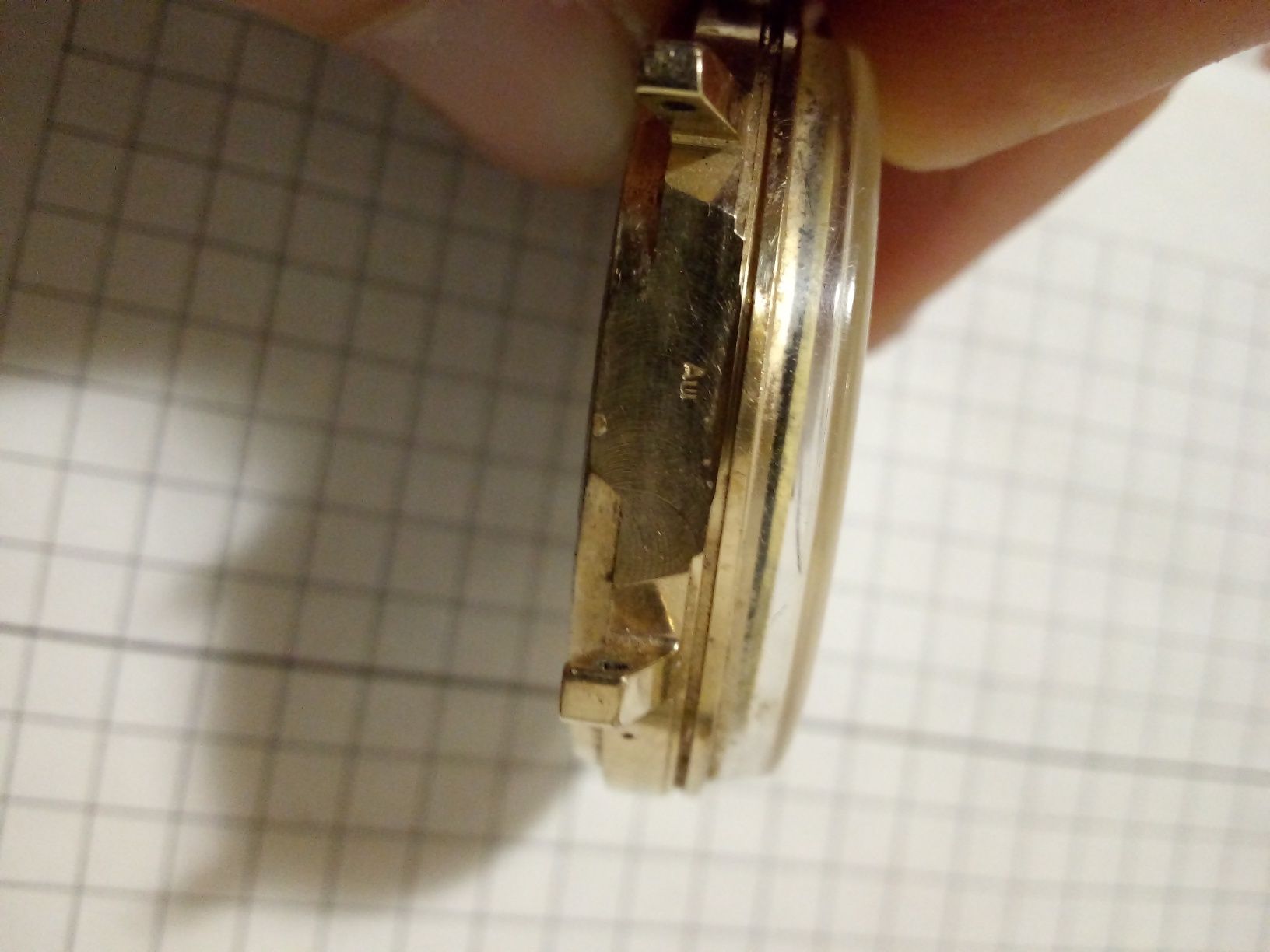 Часы мужские Слава позолоченные Au