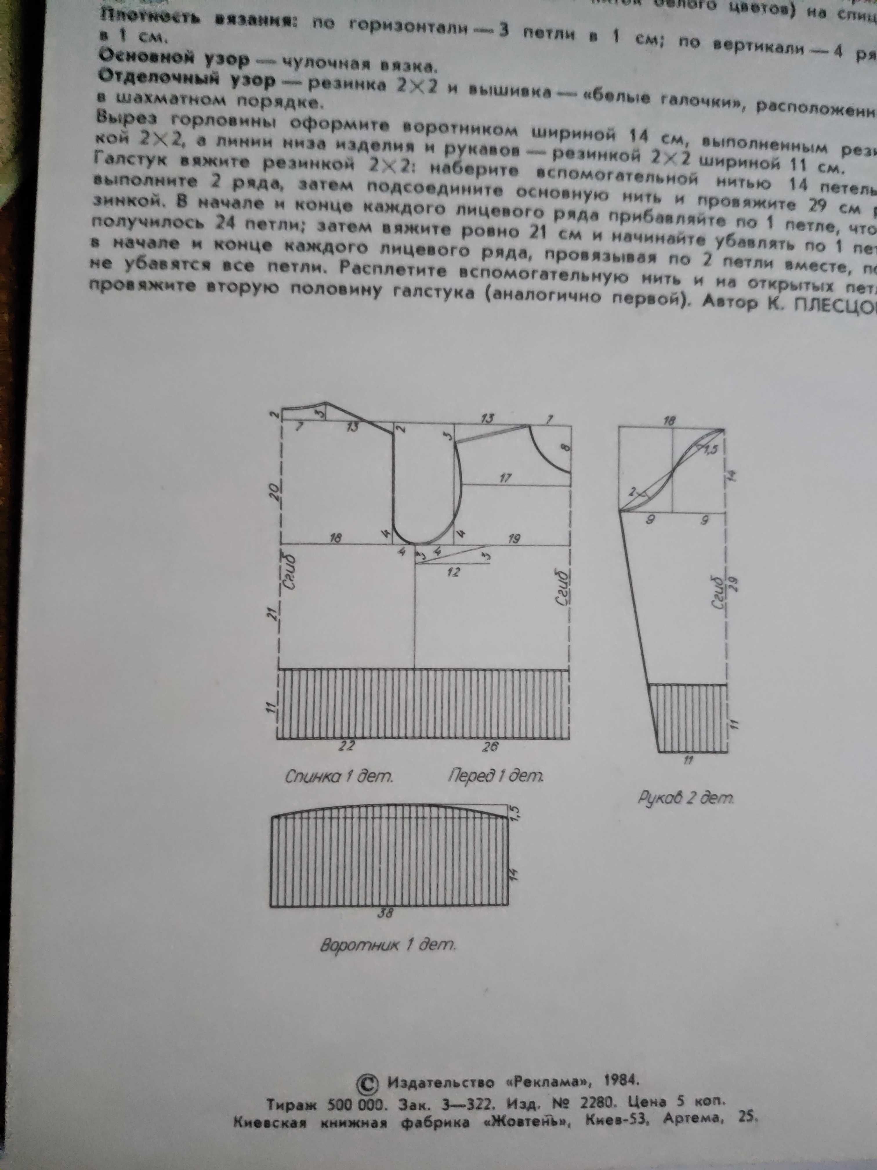 Открытки Волшебный клубок вязание 1984 советкие модели одежды