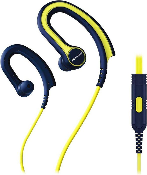 SŁUCHAWKI wokółuszne dokanałowe sportowe PIONEER SE-E711T-Y Yellow