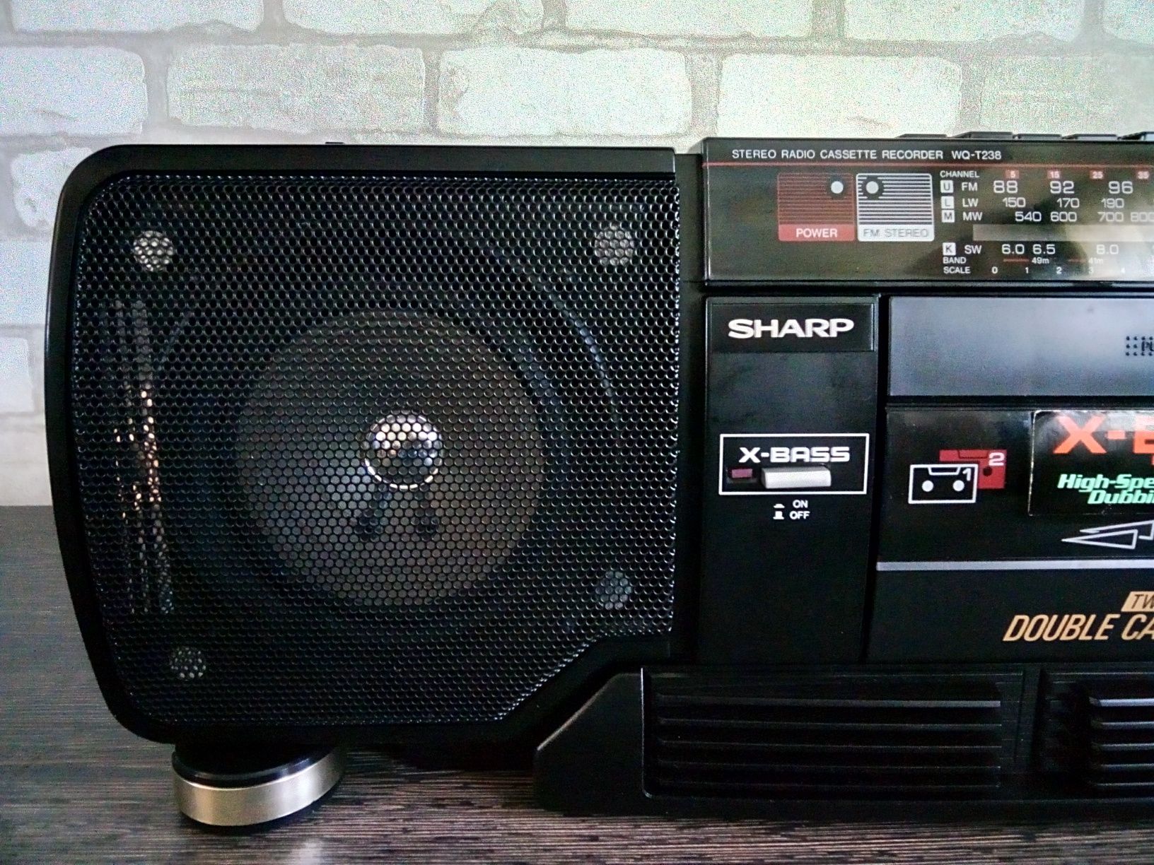 Sharp WQ-T238H(BK) Stereo Radio Cassette Recorder 1985