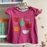 Bluzka koszulka t-shirt owoce róż 100% bawełna Mothercare 92
