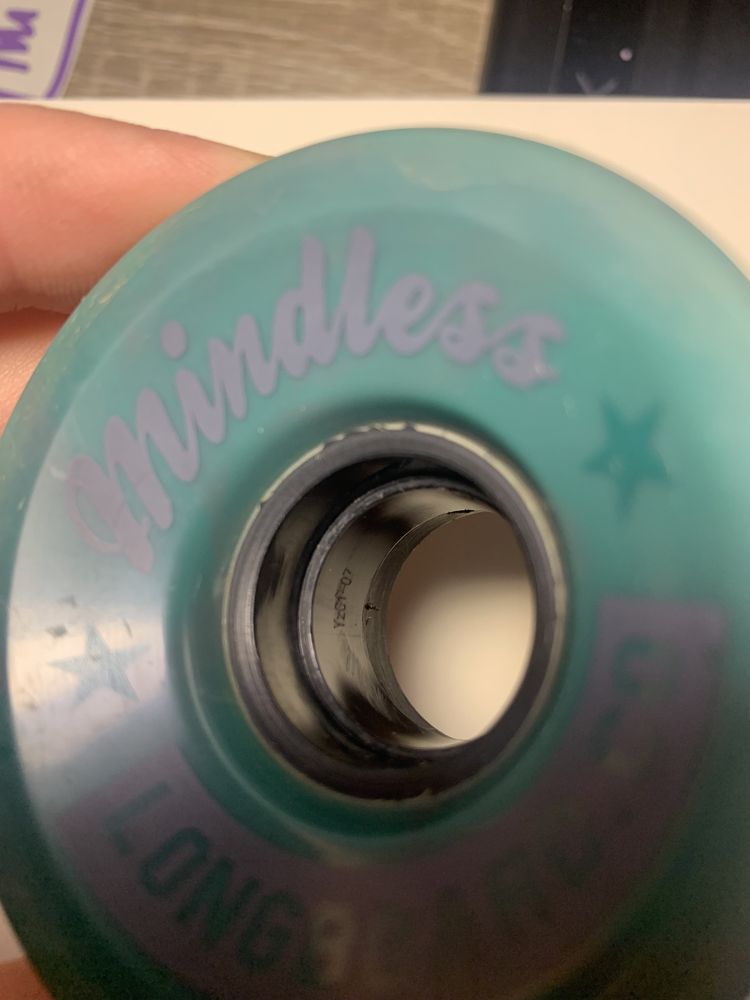 mindless longboard cruiser wheels, Swirl Teal 60x40mm, колёса на скейт