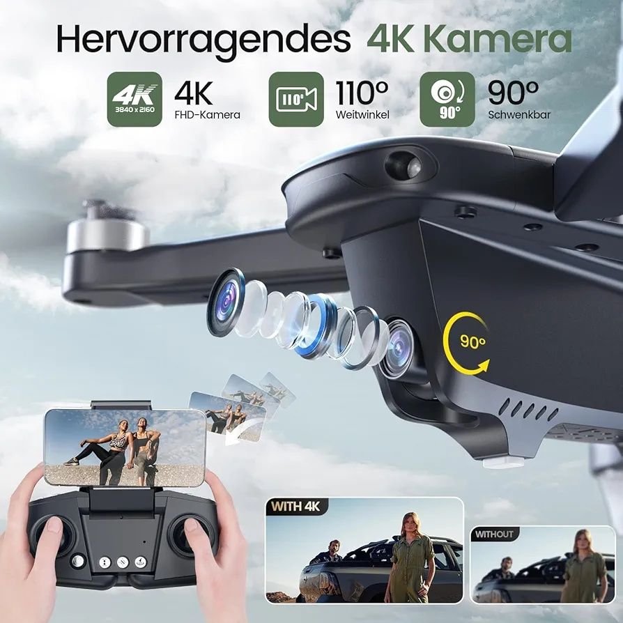 Holy Stone HS175D – Składany Dron GPS z Kamerą 4K i Silnikiem Bezszczo