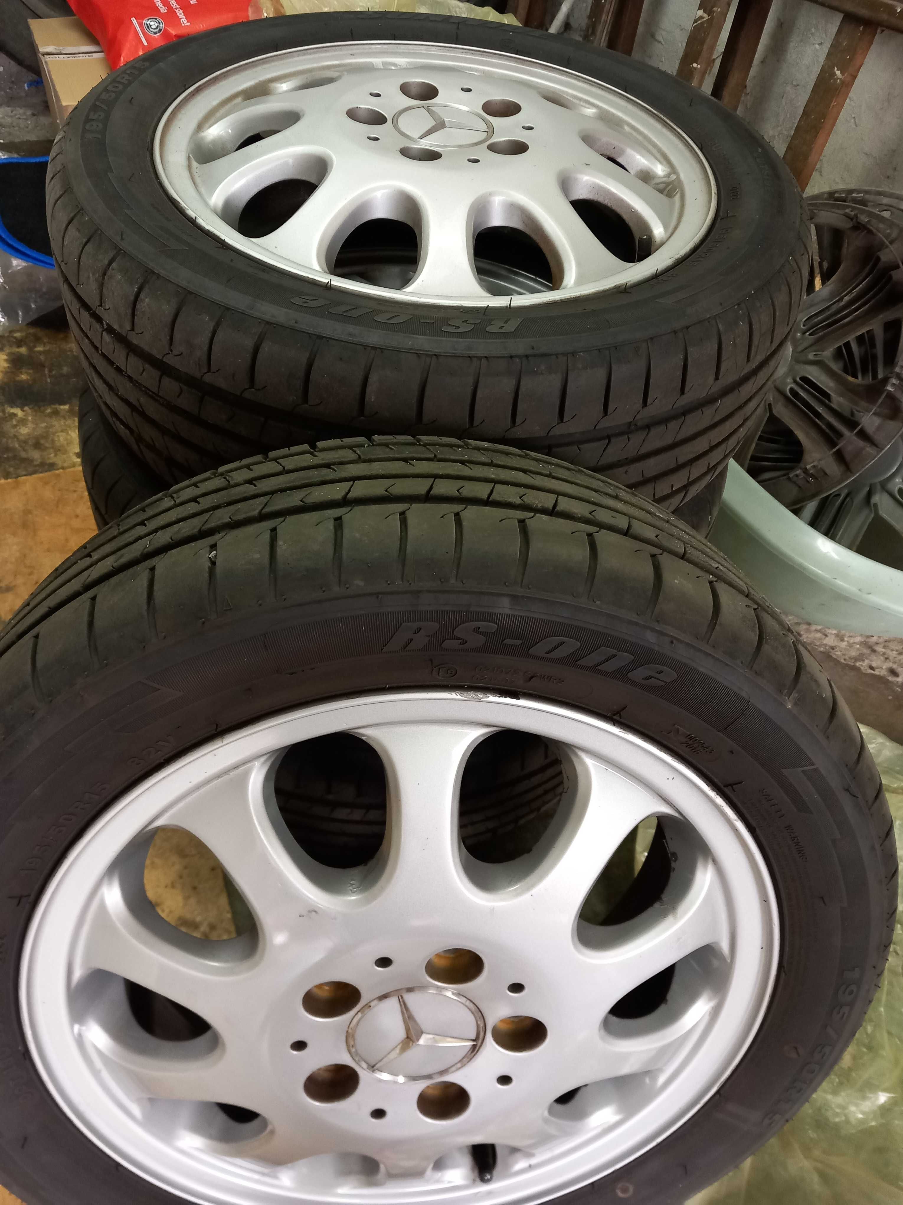 Koła Mercedes A140 alufelgi 15' 5x112 + opony 195/50 R15 letnie