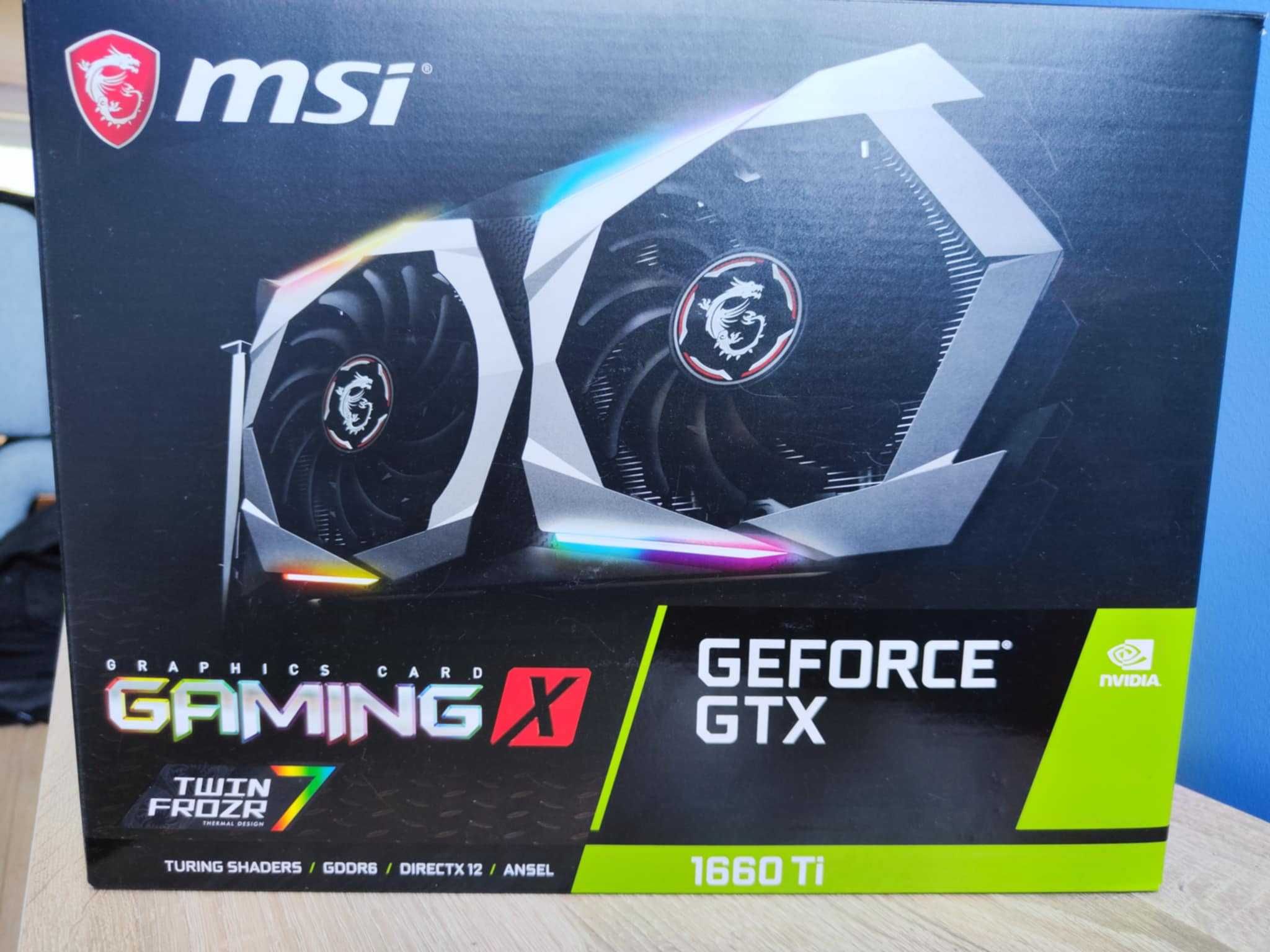 Sprzedam kartę graficzną MSI GeForce GTX 1660 Ti GAMING X 6GB GDDR6