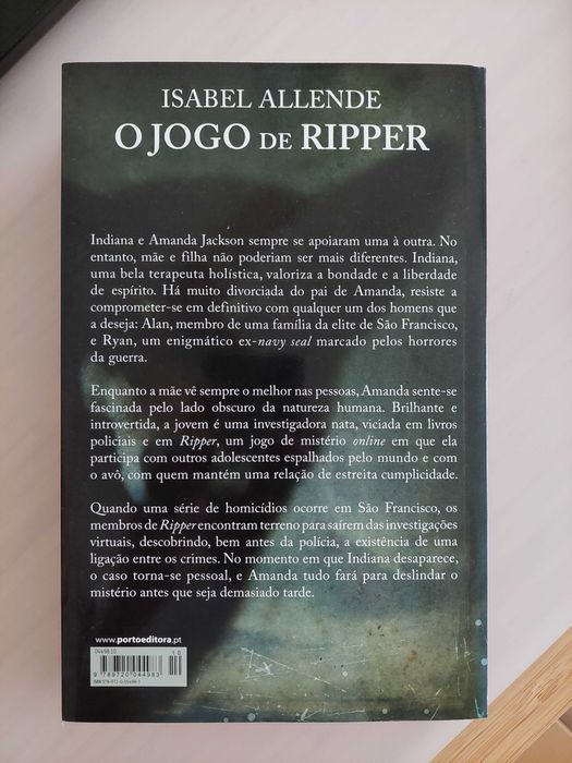 "O Jogo de Ripper" de Isabel Allende